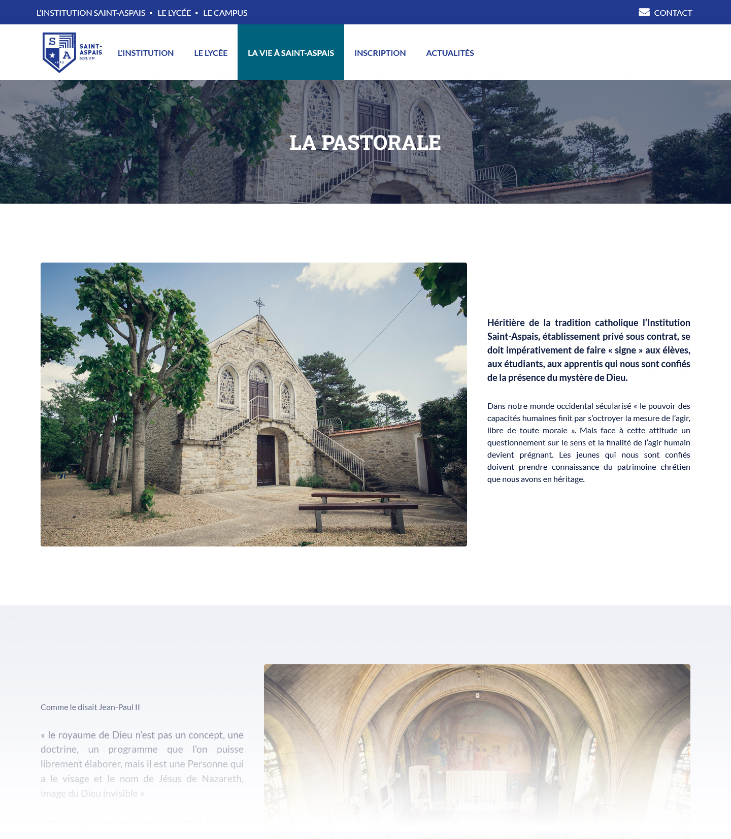 Page standard site institutionnel Saint-Aspais