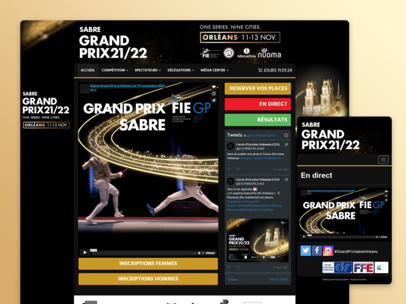 Site du Grand prix 2021 Sabre dame