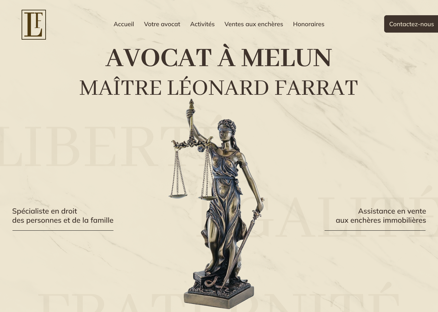 Création de site internet pour avocat template 1