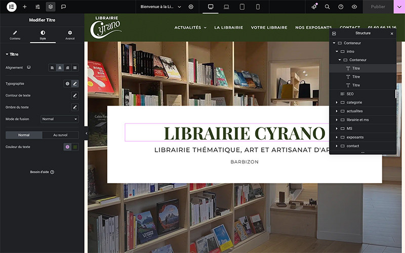 Création site internet,Librairie Cyrano,Studio Ancalimë,Site WordPress,SEO local,Design minimaliste,Gestion facile