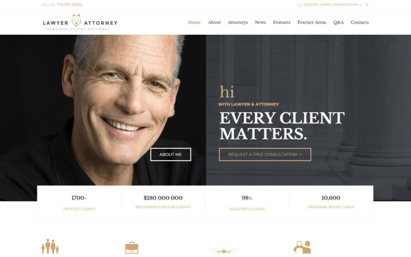 Maquette de site web responsive pour cabinet d’avocats