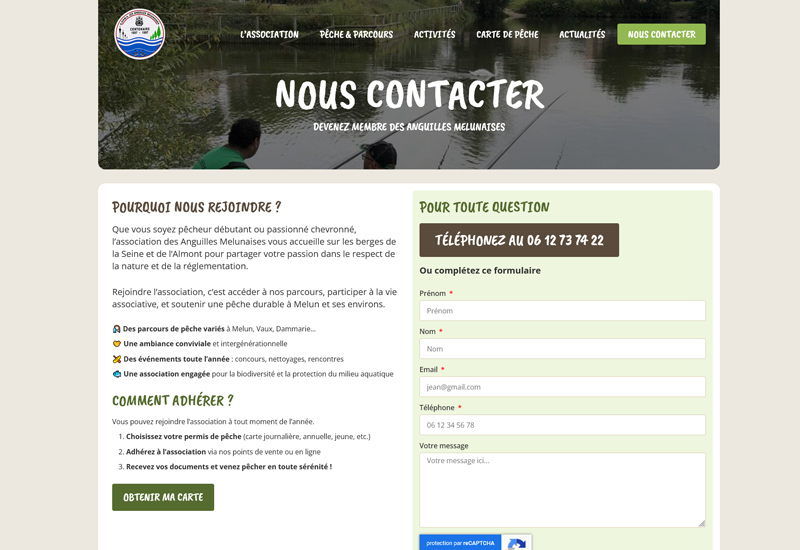 Refonte du site web des Anguilles Melunaises à Melun