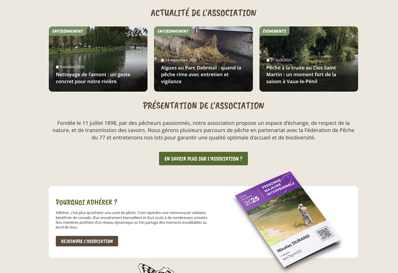 Refonte du site web des Anguilles Melunaises à Melun