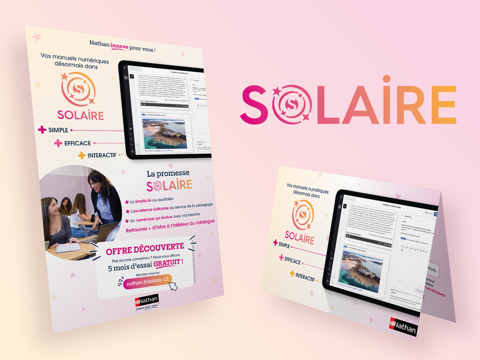 Création de dépliant et d’affiche pour la plateforme éducative Solaire