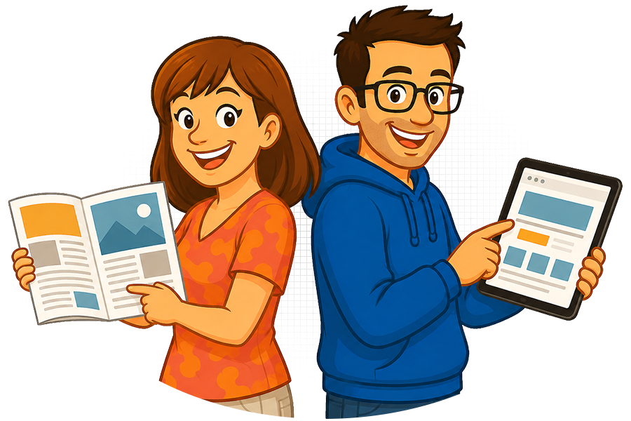 Deux spécialistes en communication traditionnelle et digitale